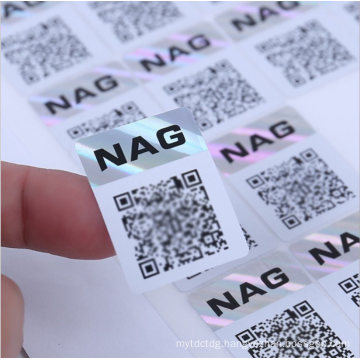 Qr Code Hologram Sticker Anti-Fake Label Scannable Hologram Serialized Qr Code Label Hologram Stickers for Packaging